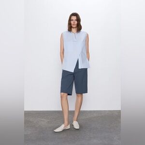 Zara Light Blue Sleeveless Top